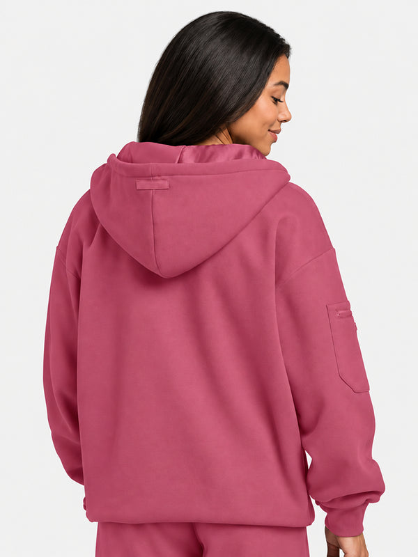 VIP Airplane Mode Travel Zip Hoodie Mega Silk Lined Hood Built In Eye Mask