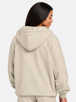VIP Airplane Mode Travel Zip Hoodie Mega Silk Lined Hood Built In Eye Mask