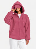 VIP Airplane Mode Travel Zip Hoodie Mega Silk Lined Hood Built In Eye Mask