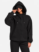 VIP Airplane Mode Travel Zip Hoodie Mega Silk Lined Hood Built In Eye Mask
