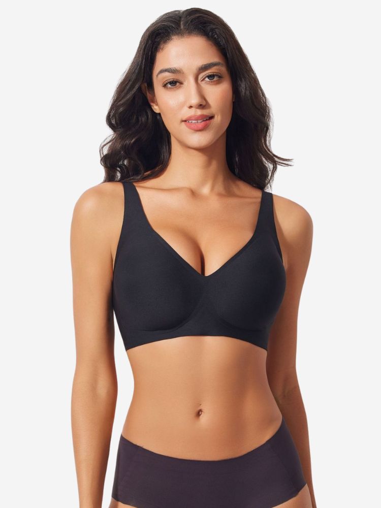 Seamless Deep V Push-Up Wireless Bra