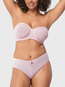 Sheer Mesh Unlined Underwire Strapless Balconette Bra