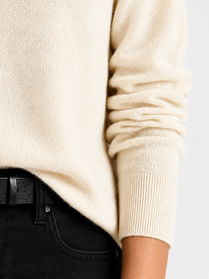 Women’s Classic Wool Cardigan – Soft Crew Neck Long Sleeve Knit Sweater