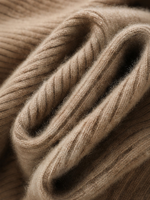The Soft Wool V-Neck Knit Dress