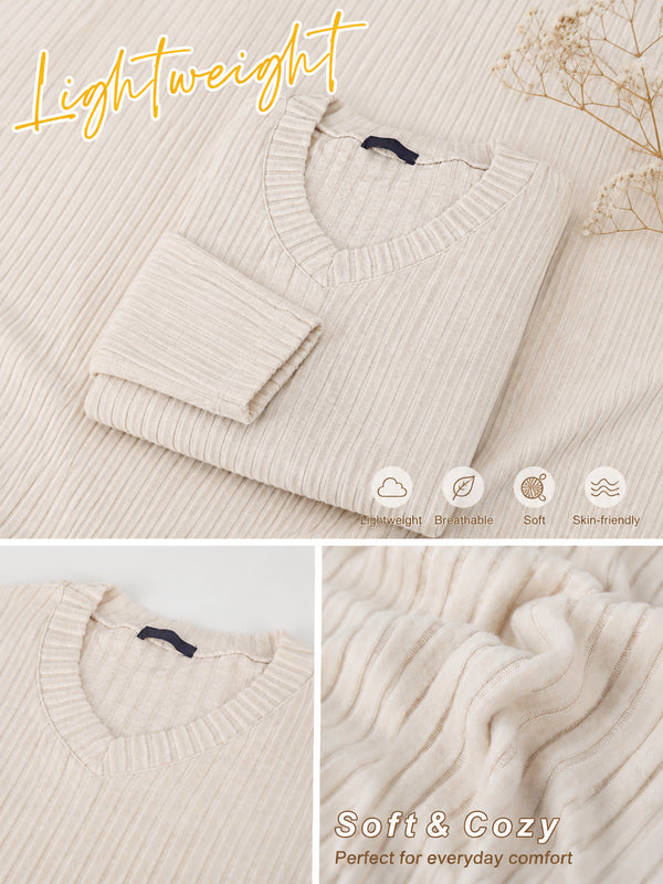 Women's Lightweight V Neck Knit Tunic Top