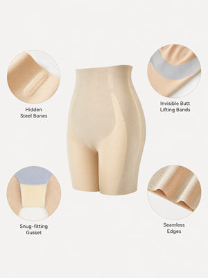 High Waist Seamless Tummy & Hip Control Breathable Shaping Shorts