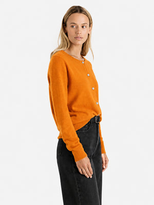 Women’s Classic Wool Cardigan – Soft Crew Neck Long Sleeve Knit Sweater