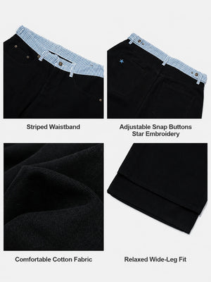 Adjustable Low-Rise Barrel Jeans