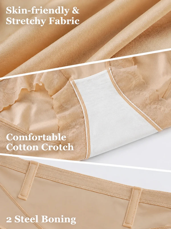 High-Waisted Tummy Control Lace Briefs