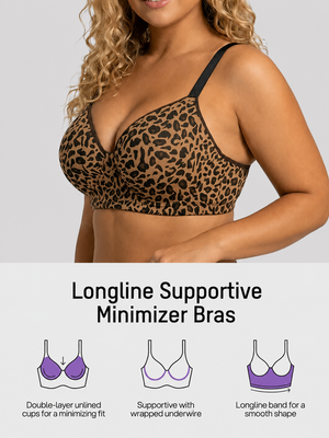 Seamless Supportive Plus Size Full Coverage Lycra Longline Bra