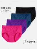 Women’s Seamless Cotton Briefs Multi-Pack – Breathable Mid-Waist Cheeky Panties, Soft Minimalist Everyday Underwear (4–12Pack Options)