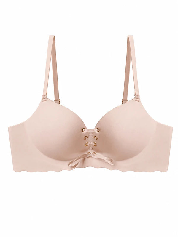 Wireless Drawstring Push Up Bra