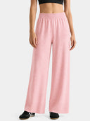 Women’s 100% Wool Wide-Leg Pants – Thick Ribbed Casual Trousers for Fall & Winter