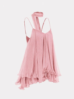 Dreamy Tulle Ruffle Mini Dress