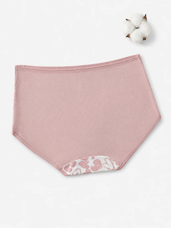 5 Pack Women’s Cute High Waisted Cotton Seamless Briefs