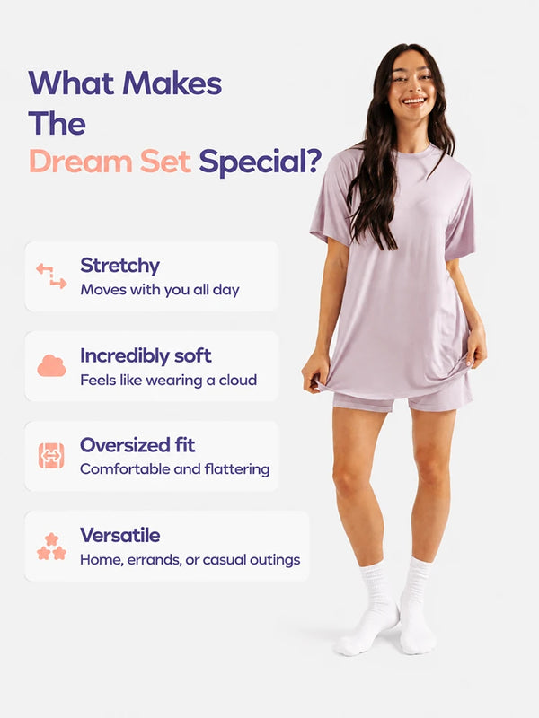 Ultra-Soft Cooling Sleep Shirt & Shorts Set