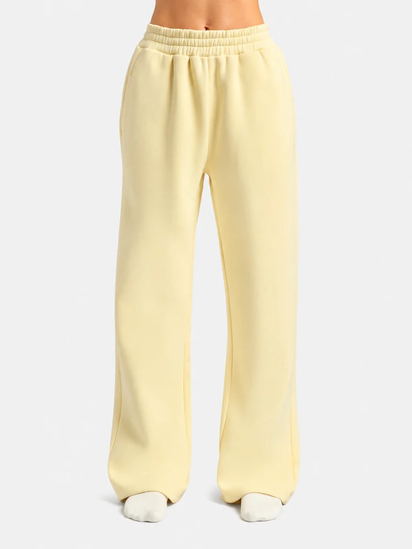Minimalist Straight Leg Casual Comfy Stretchy Athleisure Sweatpants