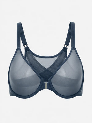 Women's Front Closure Mesh Support Bra