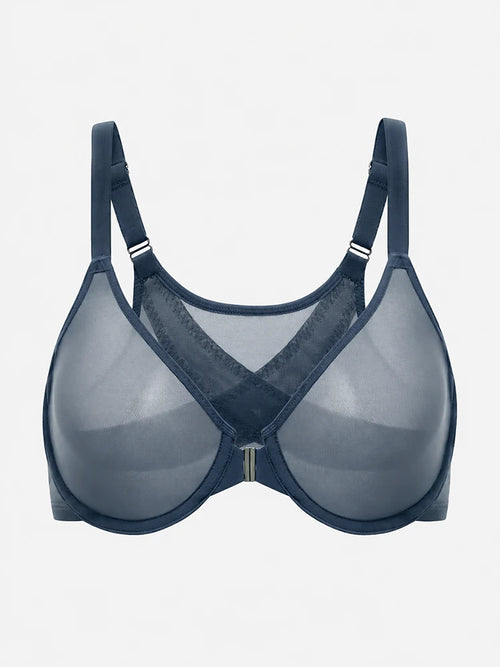 Women's Front Closure Mesh Support Bra