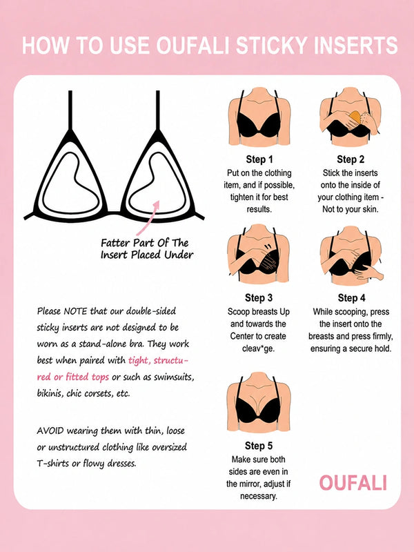 Double-Sided Sticky Push Up Bra Inserts