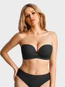 Seamless Non-Slip Push-Up Strapless Bra