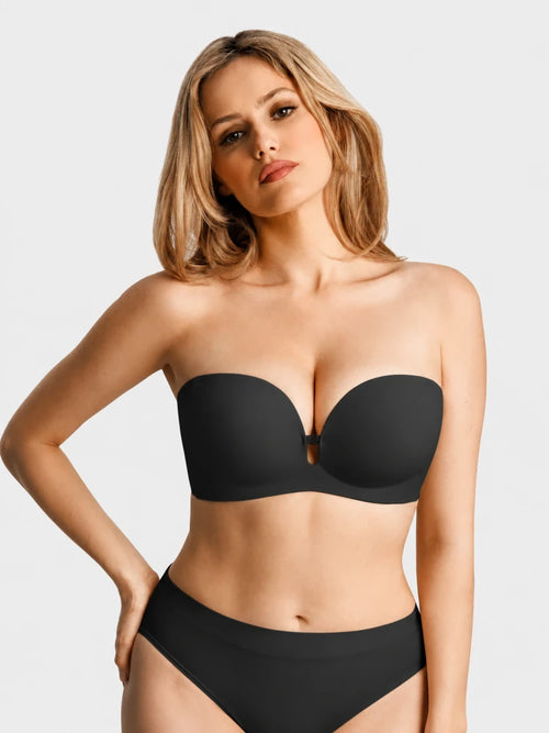 Seamless Non-Slip Push-Up Strapless Bra