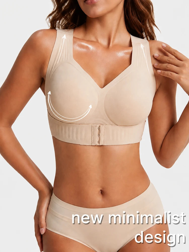 Women's Posture Corrector Seamless Shaping Push-Up Jelly Bra