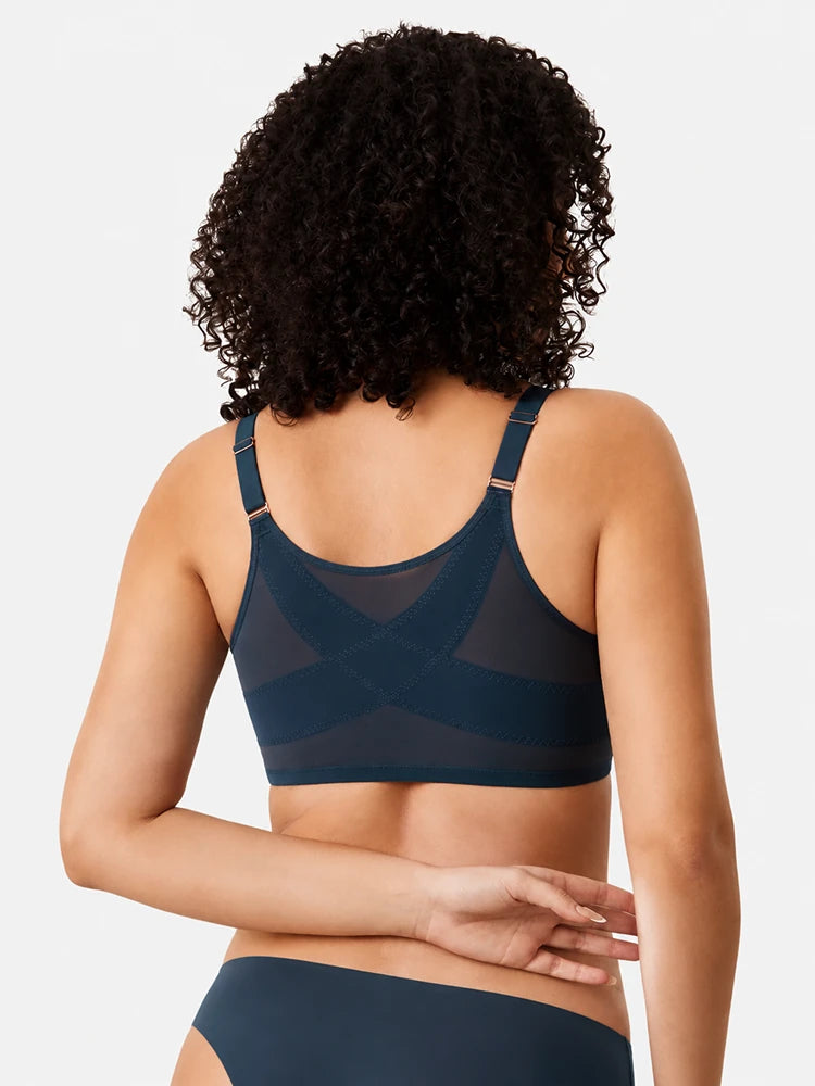 Women's Front Closure Mesh Support Bra
