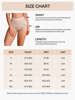 High Waist Silk Satin Cross Front Shapewear Panties(3-Pack)