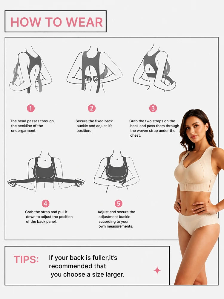 Women's Posture Corrector Seamless Shaping Push-Up Jelly Bra