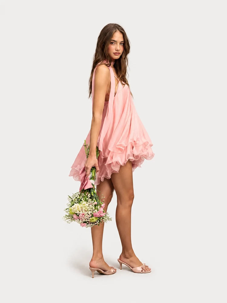 Dreamy Tulle Ruffle Mini Dress