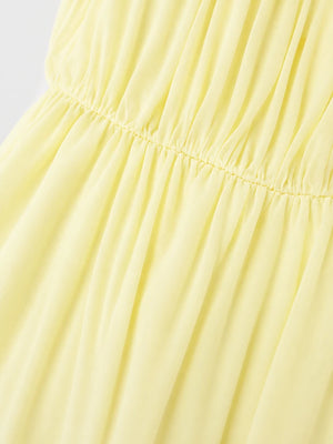 Women's Backless Halter Ruffle Romper Dress