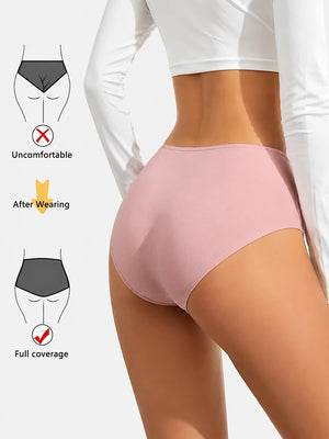 5 Pack Women’s Cute High Waisted Cotton Seamless Briefs