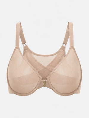 Women's Front Closure Mesh Support Bra