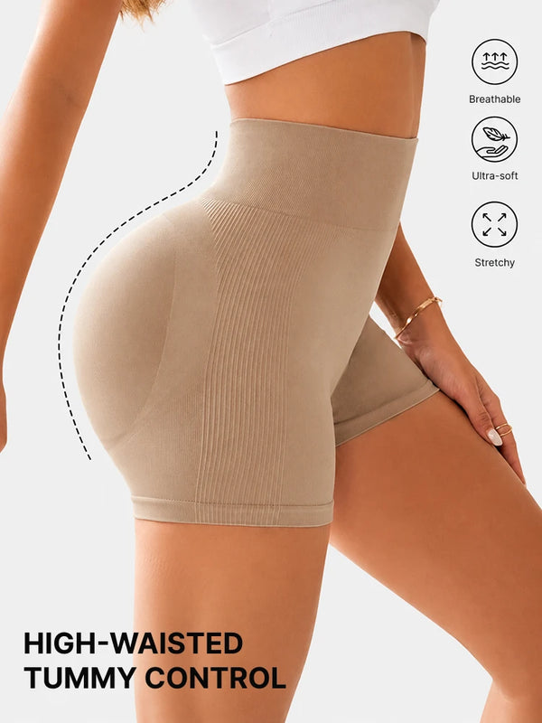 4-Pack Ribbed Butt Lift Shaping Shorts for Women