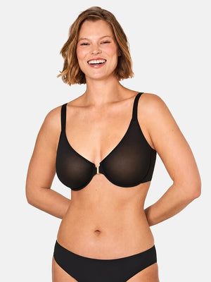 Women's Front Closure Mesh Support Bra