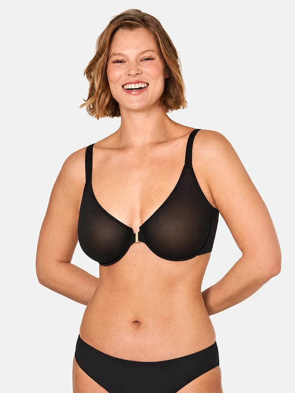 Women's Front Closure Mesh Support Bra