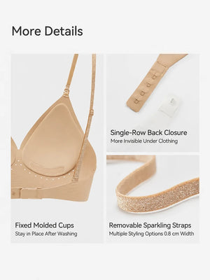 Women Seamless Invisible Low‑Back Backless Bra