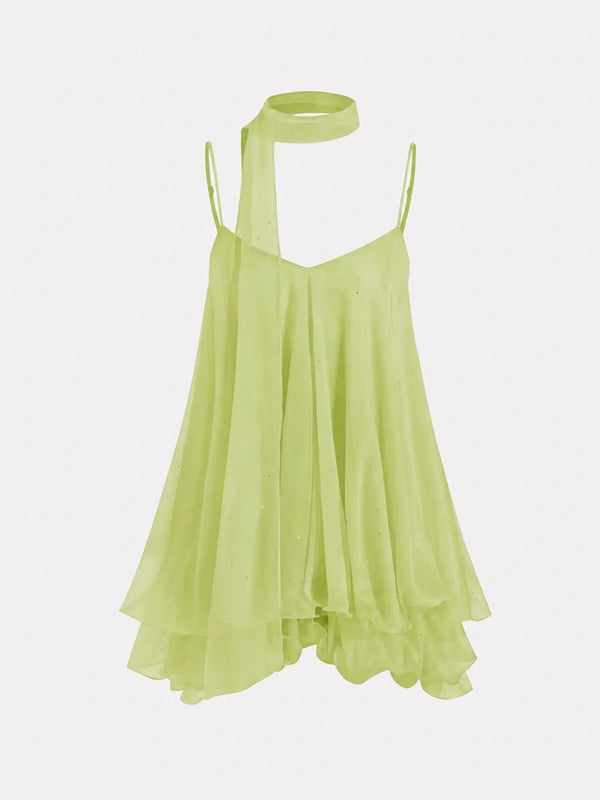 Dreamy Tulle Ruffle Mini Dress