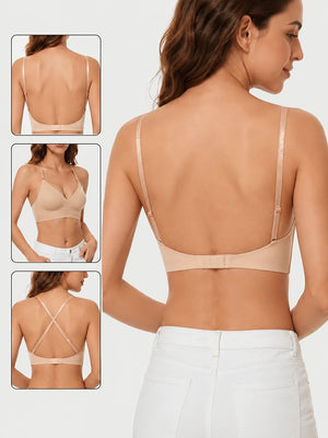 Women Seamless Invisible Low‑Back Backless Bra