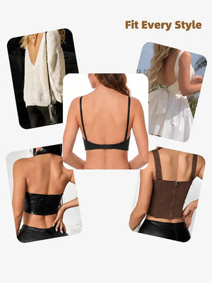 Women Seamless Invisible Low‑Back Backless Bra