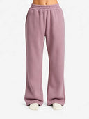 Minimalist Straight Leg Casual Comfy Stretchy Athleisure Sweatpants