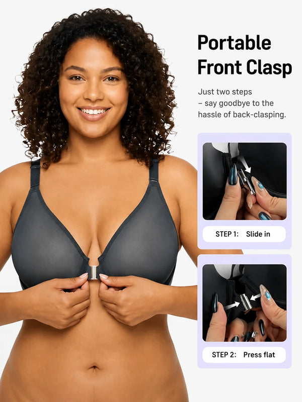 Women's Front Closure Mesh Support Bra