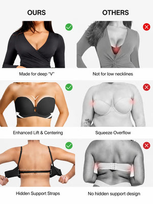 Seamless Non-Slip Push-Up Strapless Bra