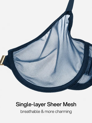 Women's Front Closure Mesh Support Bra
