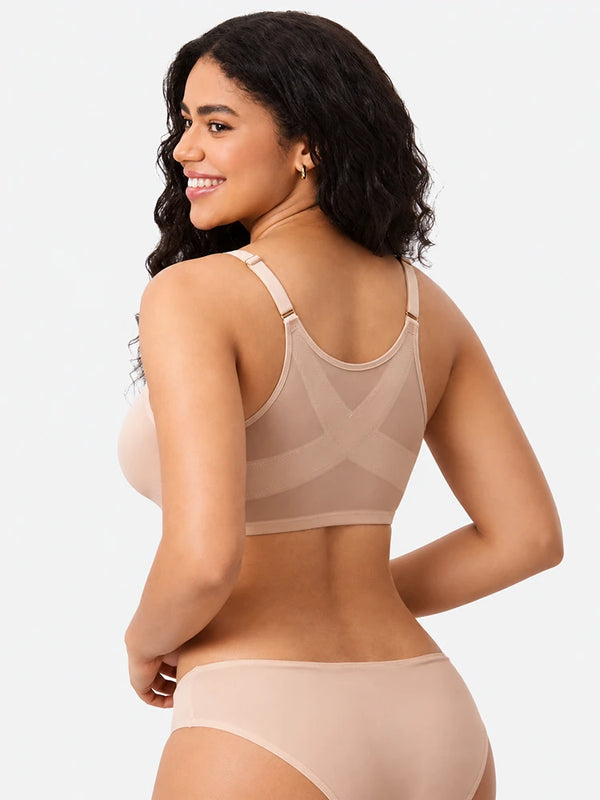 Women's Front Closure Mesh Support Bra