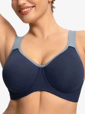 Plus Size Sports Bra for Women – Full Coverage, Soft Support, Wide Strap Workout Bra
