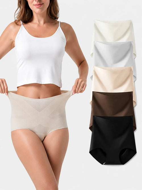 5-Pack Women's Seamless High Waist Tummy Control Panties
