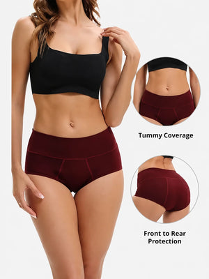 3-Pack Women's High Waisted Leakproof Period Underwear