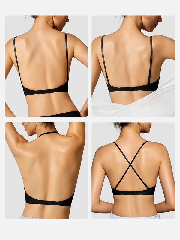 Women Seamless Invisible Low‑Back Backless Bra